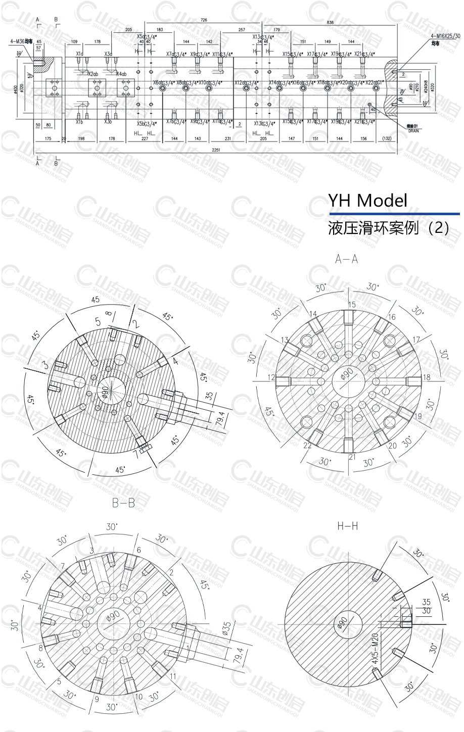 YH型大包回轉臺液壓滑環